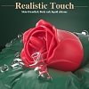 SMD Keeps Giving, Tongue Clitoral Rose Vibrator με 9 Licking + 9 Vibrating Modes, Rose Red