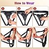 SMD Let's Unite, Strap On Harness by Vegan Leather & Adjustable Waist and Thighs, Black