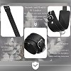 SMD Maitresse Asservie, Bondage Breast Harness with Adjustable Handcuffs, Collar & Leash, Black