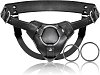 SMD Let's Unite, Strap On Harness by Vegan Leather & Adjustable Waist and Thighs, Black