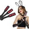 SMD HURTS Fetish Spanking Paddle Series, BDSM Imprint Spanking Paddle, Faux Leather, 32cm, Black/Red