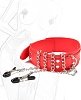 SMD Nachtschicht, Nipple Clamps & Collar with Chain BDSM Set, Σφιγκτήρες Θηλών και Αλυσίδα με Κολάρο, Black/Red