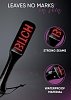 SMD BXTCH Fetish Spanking Paddle Series, BDSM Imprint Spanking Paddle, Faux Leather, 32cm, Black/Red
