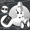 SMD Maitresse Asservie, Bondage Breast Harness with Adjustable Handcuffs, Collar & Leash, Black