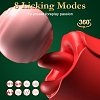 SMD New Sensation, Tongue Vibrator with 360° Rotated Licking Tongue & 8 Licking Modes, Clitoral & Nipple Stimulator, Rosegold
