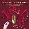 Tracy's Dog LOVE Remote Couple Interactive Kit, Dual Cock Ring, Couple & Finger Vibrator with Vibrating Bullet, Red
