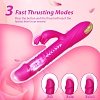 SMD Holy Motors, Rabbit Clitoral Stimulation and G Spot Vibrator 2-in1, Διπλός Δονητής με 3 Thrusting & 10 Vibrating Modes, Pink