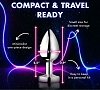 SMD Light Up Booty Butt Plug, Μεταλλική Πρωκτική Σφήνα με Led Light Show, 7cm, Silver