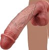 SMD Big Stranger, Realistic Dildo with Dual Layer Silicone, Ρεαλιστικό Ομοιώμα Πέους με Όρχεις και Βεντούζα, 28cm, Flesh