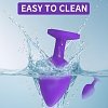 SMD Heart Silicone Butt plug, Πρωκτική Σφήνα Σιλικόνης, 7cm, Small, Deep Purple