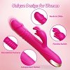 SMD Holy Motors, Rabbit Clitoral Stimulation and G Spot Vibrator 2-in1, Διπλός Δονητής με 3 Thrusting & 10 Vibrating Modes, Pink