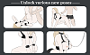 SMD Maitresse Asservie, Bondage Breast Harness with Adjustable Handcuffs, Collar & Leash, Black