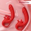 SMD Double Trouble Thruster Clitoral Licking & G-Spot Thrusting Vibrator, Διπλός Δονητής 10 Licking & Thrusting Modes, Red