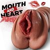 SMD Vixen Destiny, 2-in-1 Masturbator with 3D Textured Realistic Pussy & Ass, Brown