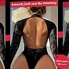 SMD Naughty Time Noir Intimate Series,   Fishnet & Lace See-Through Sexy BodySuit, Διχτυωτό Αισθησιακό Bodysuit, One Size