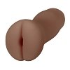 SMD Vixen Trio Fun, Set of 3 Masturbators with 3D Textured Realistic Pussy, Ass & Mouth + Vibrating Ring, Brown