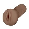 SMD Vixen Trio Fun, Set of 3 Masturbators with 3D Textured Realistic Pussy, Ass & Mouth + Vibrating Ring, Brown