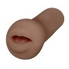 SMD Vixen Trio Fun, Set of 3 Masturbators with 3D Textured Realistic Pussy, Ass & Mouth + Vibrating Ring, Brown