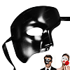 SMD Misterio Black Phantom Roleplay BDSM Mask, Half-Mask Adjustable Design, Unisex, Black
