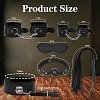 SMD Erotique - First Ties Bondage & Restraint Starter Kit, Complete BDSM Set with 7 Accessories in Vegan Leather, Black
