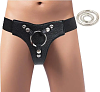 SMD HexBelt, Strap On Harness από Vegan Leather & Adjustable Waist and Thighs, Black