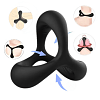 SMD Tamer Adjustable Silicone Penis Pleasure Ring, Ρυθμιζόμενο Δαχτυλίδι Πέους από Σιλικόνη, Black