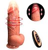 SMD Legend Thick, Realistic Vibrator Dildo 21,5cm με Remote, Thrusting & Heating Function, 9 Modes, Flesh