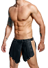 MOB Eroticwear DNGEON Roman Leather Skirt, Men's Gladiator Leather Skirt, One Size, Black