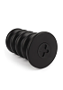 Mr. Steel Ass Blaster, Premium Aluminium Ribbed Anal Plug For Extra Stimulation, Medium, Black