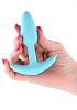 NS Novelties Techno Trance Silicone Vibrating Butt Plug, App Controlled, 9 Functions, Blue