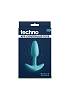 NS Novelties Techno Trance Silicone Vibrating Butt Plug, App Controlled, 9 Functions, Blue