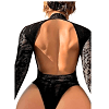 SMD Naughty Time Noir Intimate Series,   Fishnet & Lace See-Through Sexy BodySuit, Διχτυωτό Αισθησιακό Bodysuit, One Size