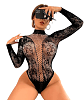 SMD Naughty Time Noir Intimate Series,   Fishnet & Lace See-Through Sexy BodySuit, Διχτυωτό Αισθησιακό Bodysuit, One Size