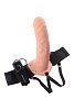 Pipedream Fetish Fantasy Series, Vibrating Hollow Strap-On Dildo 20cm, Adjustable Elastic Harness, Multi-Speed Vibrations, Flesh