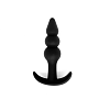 SMD Anal Challenge, Silicone Anal Plug Set With T-Bar, Multiple Shapes for Diverse Stimulation, Σετ των 4, Black