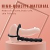SMD Backstage, Anal Plug & Beads with Cock Ring, Black