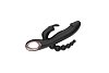 SMD Black Mamba, Rabbit Clitoral Stimulation, G Spot Vibrator & Anal Beads 3-in1 Realistic Vibrator Dildo, Black