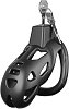 SMD Caged Desire, Chastity Male Penis Cage, Adjustable 5 Fits, Hidden Lock & Hollow Design, Black