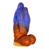 SMD Dominus Monster Dildo Collection, Fantasy Liquid Silicone Dildo With Strong Suction Base 21,9cm, Blue/Amber