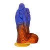 SMD Dominus Monster Dildo Collection, Fantasy Liquid Silicone Dildo With Strong Suction Base 21,9cm, Blue/Amber
