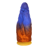 SMD Dominus Monster Dildo Collection, Fantasy Liquid Silicone Dildo With Strong Suction Base 21,9cm, Blue/Amber