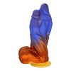 SMD Dominus Monster Dildo Collection, Fantasy Liquid Silicone Dildo With Strong Suction Base 21,9cm, Blue/Amber