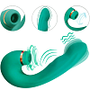 SMD Ecstasy Emerald Pulse, 3-in-1 Suction Clitoral & G-Spot Vibrator, Δονητής Αναρρόφησης Κλειτορίδας & G-Spot, 10 Modes, Green