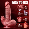SMD Equalizer, Realistic Vibrator Dildo 23cm με Licking, Thrusting & Heating Function, Extra Thickness, Flesh