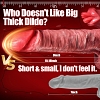 SMD Equalizer, Realistic Vibrator Dildo 23cm με Licking, Thrusting & Heating Function, Extra Thickness, Flesh
