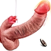 SMD Equalizer, Realistic Vibrator Dildo 23cm με Licking, Thrusting & Heating Function, Extra Thickness, Flesh