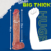 SMD Goliath, Realistic Dildo XXL, Ρεαλιστικό Ομοιώμα Πέους με Όρχεις και Βεντούζα, 44cm, Flesh