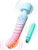 SMD Jackpot, Wireless Clitoral Vibrator & Dildo with Heating Mode 2-in1 Set with Bullet Vibrator, Celestial Pink