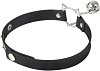 SMD Kinky Cat, Kitty Ring Choker Collar with Bell, Adjustable Fit, PU Leather, Black
