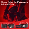 SMD Liaison Erotique, Full BDSM Bondage Restrain Gear, Complete BDSM Set with 12 Accessories, Black/Red